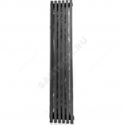 Радиатор трубчатый QUADRUM 60 V 1-1750 с боковой подводкой ВР G 1/2" 1-трубный 1T103S9005 (черный матовый муар) КЗТО