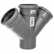 Крестовина PP-H 1-плоскостная серая HT HTDA Дн 110х110х110х45гр б/нап в/к Ostendorf 115880