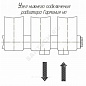 Радиатор трубчатый Гармония 1-155 с т/клапаном с нижней подводкой прав ВР G 1/2" 1-трубный RAL 9016 (Белый) КЗТО