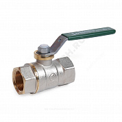 Кран шаровой латунь хром R250W Ду 40 Ру42 ВР рычаг зеленый Giacomini R250WX027