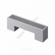 Конвектор напольный STEP 1-N-SS-LG-NA 80х130х1500 бок/п Silver Satin (серебристый) Heaton