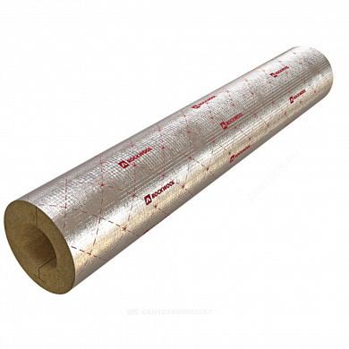 Цилиндр вырезной минеральная вата ROCKWOOL 80 кашированный армированной фольгой ROCKWOOL
