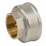 Муфта латунь никель переходная Ду 20х15 (3/4"х1/2") ВР/ВР 9019 ГОСТ 32585-2013 Aquasfera 9019-01