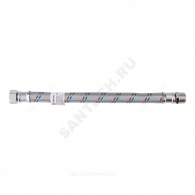 Подводка гибкая для воды нержавеющая оплетка 1/2" г-ш ГИГАНТ AQUALINE