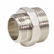 Ниппель латунь никель переходной Ду 25х20 (1"х3/4") НР VALFEX VF.580.N.100.034