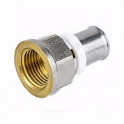 Муфта МП латунь никель пресс Дн 20х3/4" ВР ГОСТ 32415-2013 8002 Aquasfera 8002-04 .