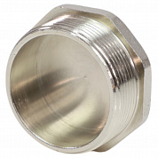 Заглушка латунь никель Ду 32 (1 1/4") НР VALFEX VF.583.N.114