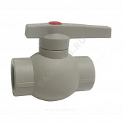 Кран шаровой PP-R серый Дн 25 внутренняя пайка OPTIMA VALFEX VALF 10145025Г