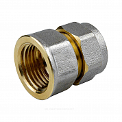 Муфта МП латунь никель обжим Дн 16х1/2" ВР ГОСТ 32415-2013 7002 Aquasfera 7002-01 .