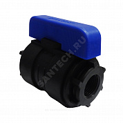 Кран шаровой компрессионный ПЭ Ду 16 1/2"x1/2" ВР/ВР Ру16 VALFEX 1210011012012