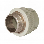 Муфта PP-R комбинированная под ключ серая Дн 50х1 1/2" НР RTP (РосТурПласт) 10948