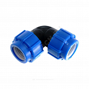 Отвод компрессионный ПЭ Дн 50х90гр Ру16 ТПК-АКВА 50040050