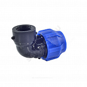 Отвод компрессионный ПЭ Дн 63х2"х90гр ВР Ру16 VALFEX 1210012363200