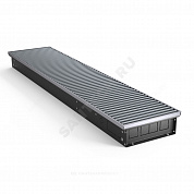 Конвектор внутрипольный рулонная решетка анодированный алюминий шаг 12 мм с рамкой U - образный профиль COMFORT Heaton 75/300/2100-DG-U-NA