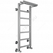 Полотенцесушитель водяной нерж сталь Лесенка (1/2") ВР с полочкой 400х800мм 9П нижнее подключение в/к соединители Контур Терминус 4670078529732