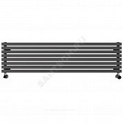 Радиатор трубчатый QUADRUM 50 H 1-1750 5 секций без т/клапана с нижней подводкой разнесенное ВР G 1/2" с кронштейнами 1T103S9005 (черный матовый муар) КЗТО