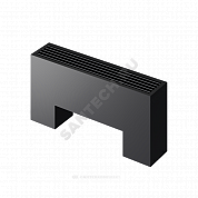Конвектор напольный STEP 3-N-BL-LG-BL 180х130х2500 бок/п Noir Sable (черный) Heaton