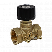 Клапан-партнер балансировочный ручной латунь 2012 Ду 15 G1/2" Ру16 Тмакс=120 оС ВР Kvs=1.6м3/ч с измерительными ниппелями для автоматических клапанов EURO Aquasfera 2012-01