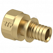 Муфта для PE-X/PE-RT труб аксиальная латунь Дн 32х3/4" ВР RTP (РосТурПласт) 29296