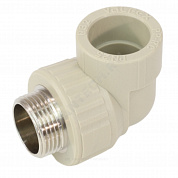 Угольник PP-R комбинированный серый Дн 25х1/2" НР VALFEX 10126125Г