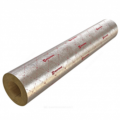 Цилиндр вырезной минеральная вата ROCKWOOL 80 кашированный армированной фольгой ROCKWOOL