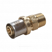 Муфта для МП/PE-X труб латунь пресс Дн 50х2" НР RM107 Giacomini RM107Y078