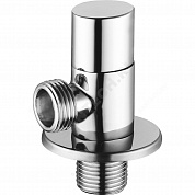 Клапан (вентиль) латунь бытовой хром угловой с отражателем 1072 G1/2"х3/8" Ру16 НР маховик овальный Aquasfera 1072-03