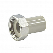 Штуцер PP-R комбинированный серый Дн 25х1" с накидной гайкой VALFEX 10135025Г