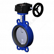 Затвор дисковый поворотный чугун VPI4449-08EP Ду 250 Ру16 межфл с редуктором диск нерж манжета EPDM Tecofi VPI4449-08EP0250