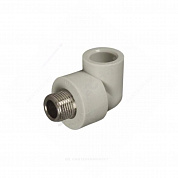 Угольник PP-R комбинированный серый Дн 20х1/2" НР RTP (РосТурПласт) 11049