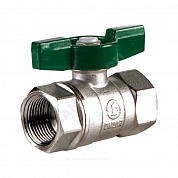 Кран шаровой латунь хром R251W Ду 25 Ру42 ВР бабочка зеленая Giacomini R251WX025