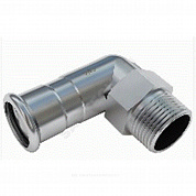 Отвод сталь нерж AISI 304 90гр Дн 35х1 1/4" Ру16 пресс/НР >A< Press Inox IBP PS24092G0351000