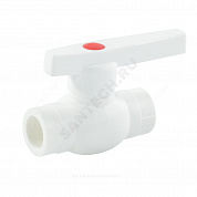 Кран шаровой PP-R белый Дн 20 внутренняя пайка OPTIMA VALFEX VALF 10145020