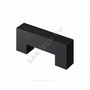 Конвектор напольный STEP 2-N-BL-LG-BL 130х130х1800 бок/п Noir Sable (черный) Heaton