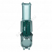 Задвижка шиберная односторонняя нерж VG6400-03MM Ду 350 Ру7 межфл с пневмоприводом 2/стороннего действия уплотнение: металл Tecofi VG6400-03MM0350