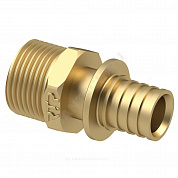Муфта для PE-X/PE-RT труб аксиальная латунь Дн 25х3/4" НР RTP (РосТурПласт) 28312