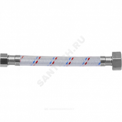 Подводка гибкая для воды нейлоновая оплетка 1/2"-3/4" г-г ГИГАНТ Центр Сантехники (Подольск)