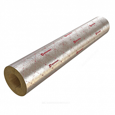 Цилиндр вырезной минеральная вата ROCKWOOL 80 кашированный армированной фольгой ROCKWOOL