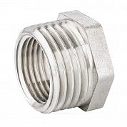 Футорка латунь никель Ду 25х20 (1"х3/4") НР/ВР LD LD.67.507.25х20