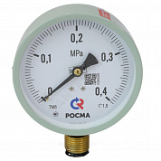 Манометр ТМ-510Р.00 М2 радиальный Дк100мм 0-6 МПа кл.1,5 G1/2" Росма 00000007645