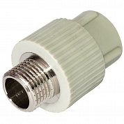 Муфта PP-R комбинированная серая Дн 25х1/2" НР RTP (РосТурПласт) 10944