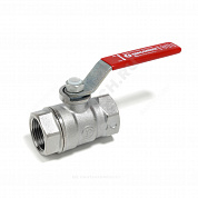 Кран шаровой латунь хром R250D Ду 8 Ру42 ВР рычаг красный Giacomini R250X001