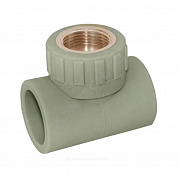 Тройник PP-R комбинированный серый Дн 25х1/2" ВР RTP (РосТурПласт) 10987