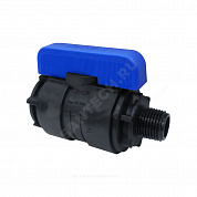 Кран шаровой компрессионный ПЭ Ду 20 3/4"x1" НР/ВР Ру16 VALFEX 1210020034100