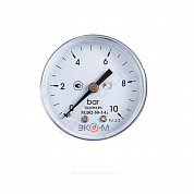 Манометр МД02 осевой Дк63мм 0-1,0 МПа кл.2,5 G1/4" ЭКОМЕРА МД02-63-G-1МПа-ОИ