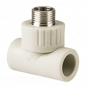 Тройник PP-R комбинированный серый Дн 32х3/4" НР для PP-R RTP (РосТурПласт) 11001